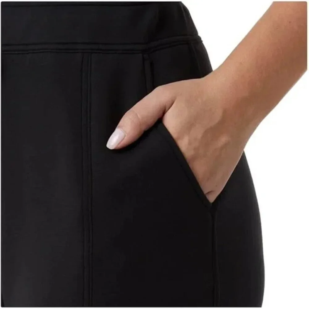 New 32 Degrees Womens M Black Thermal Jogger Pants With Pockets M0767